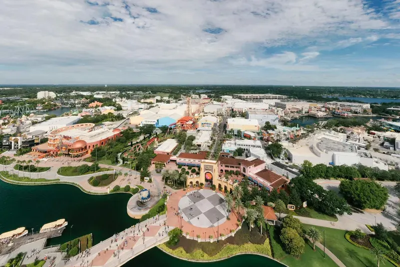 Vista aérea de Universal Orlando Resort